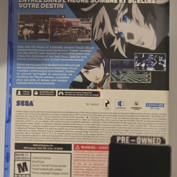 Persona 3 Reload for PS5 - Blue Cover - Picture 2 of 2